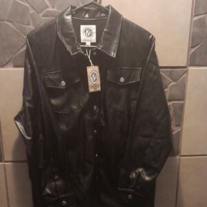 Men's Black Shirt Jacket